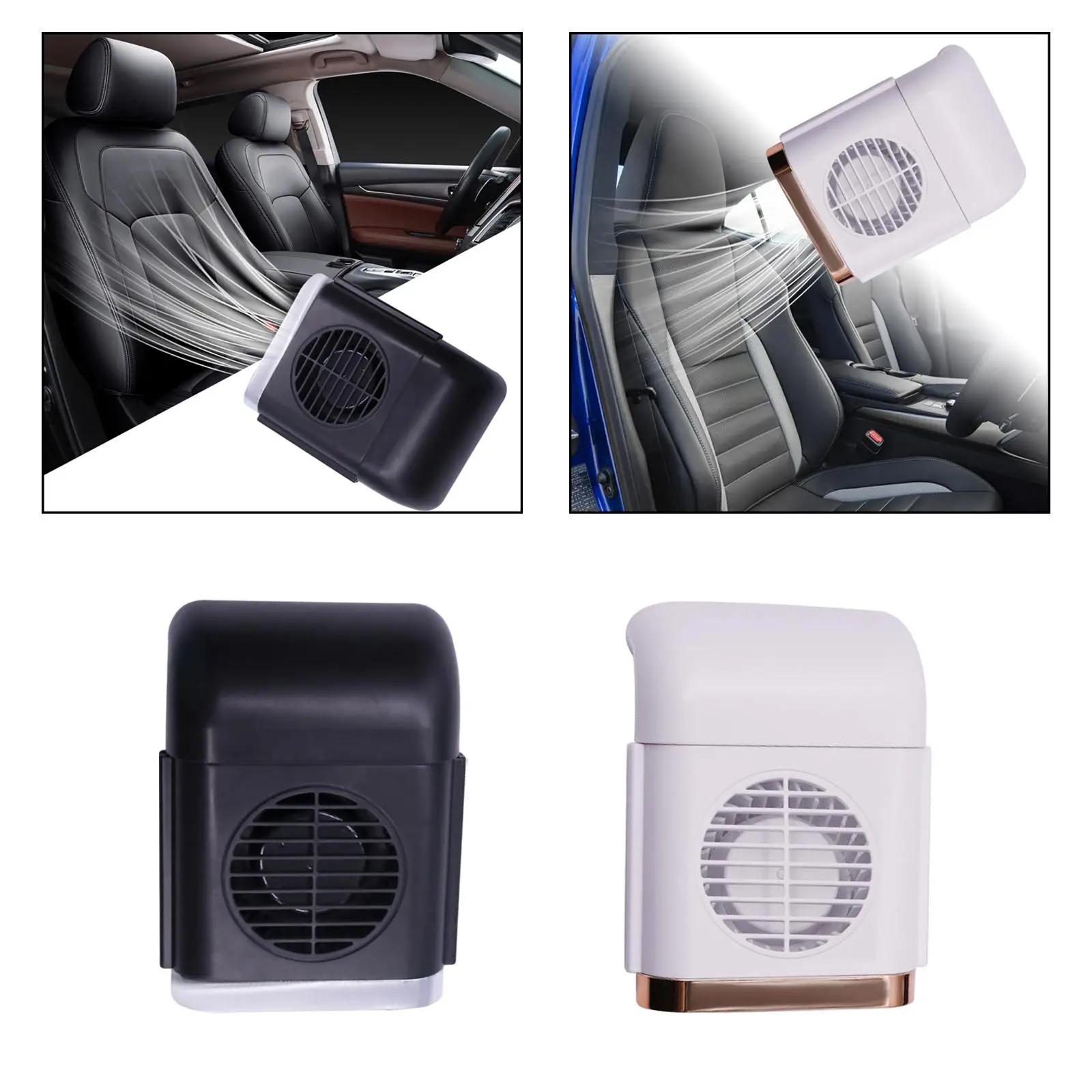 Car Seat Cooling Fan 5V Easy Installation 3 Speeds Adjustable Space Saving Portable Car Headrest Fan for Truck SUV Sedan