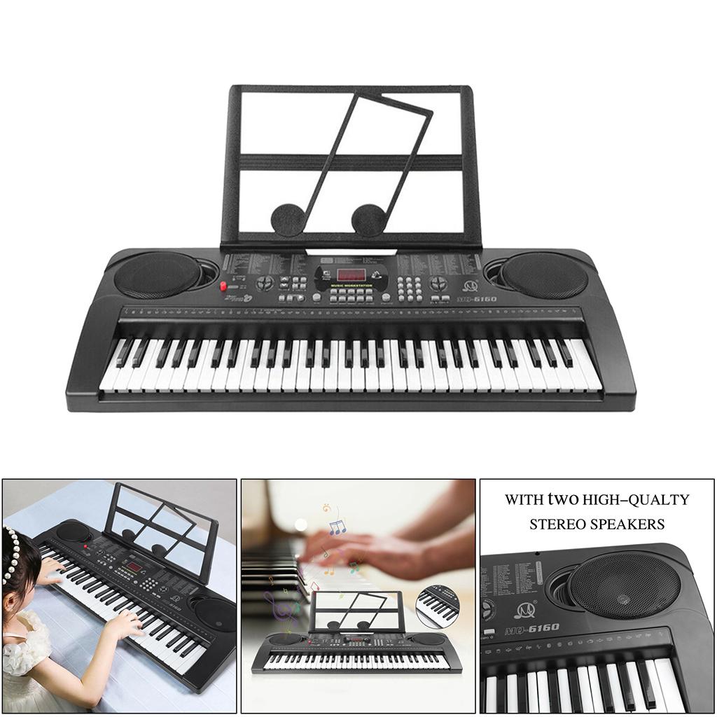 Digital Piano Electronic Keyboard 61 Key Educational Toys Stand for Kids