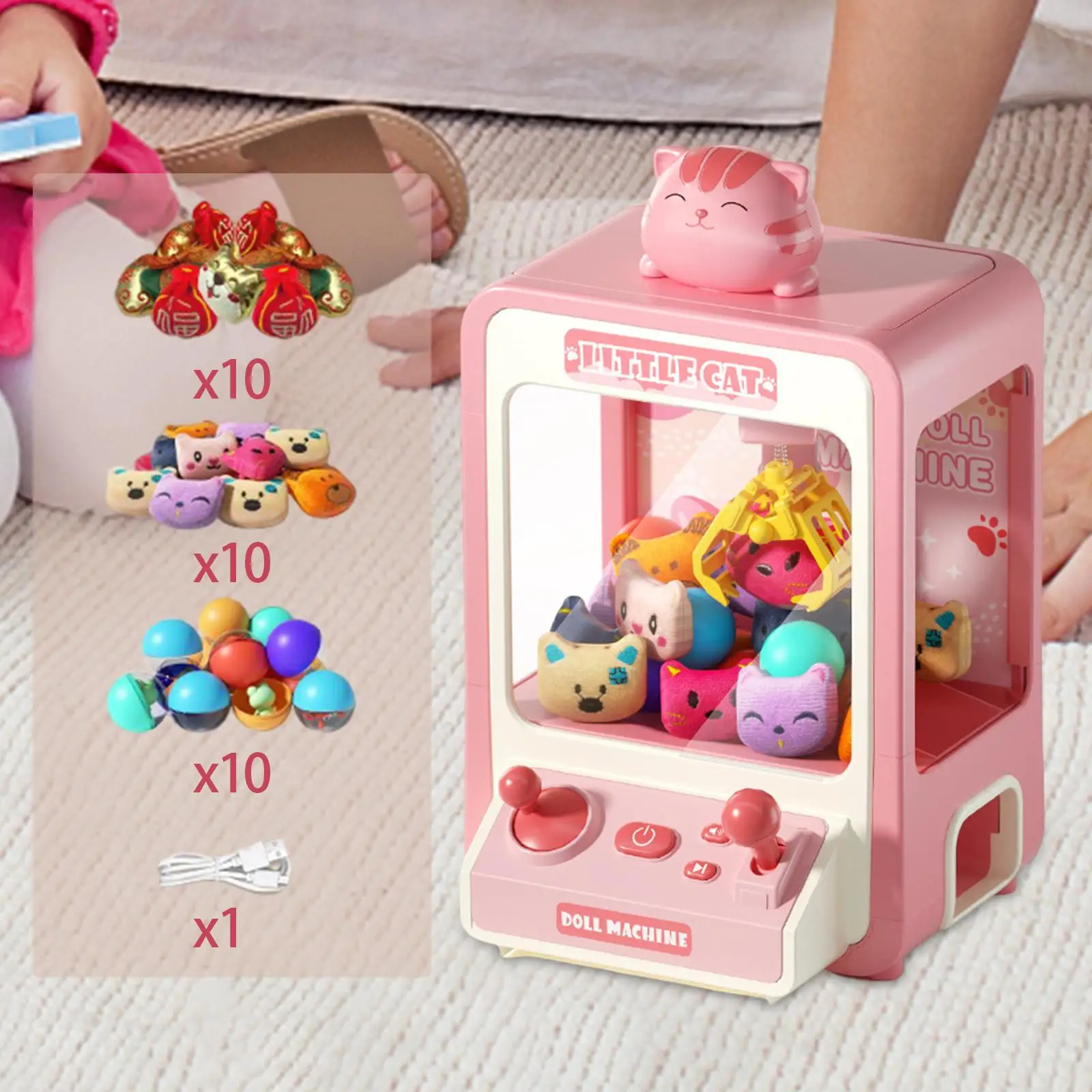 Claw Machine Arcade Game Birthday Gift Mini Vending Machine for Boys Girls