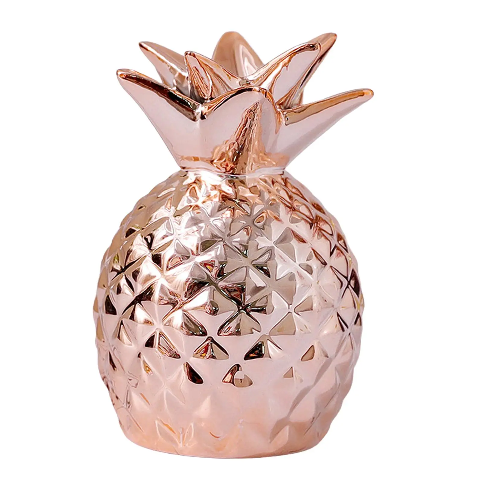 Ceramic Holder Saving box Decoration Cute Decorative Figurine Ornaments Pineapple Shape Money Box for Bedroom Office
