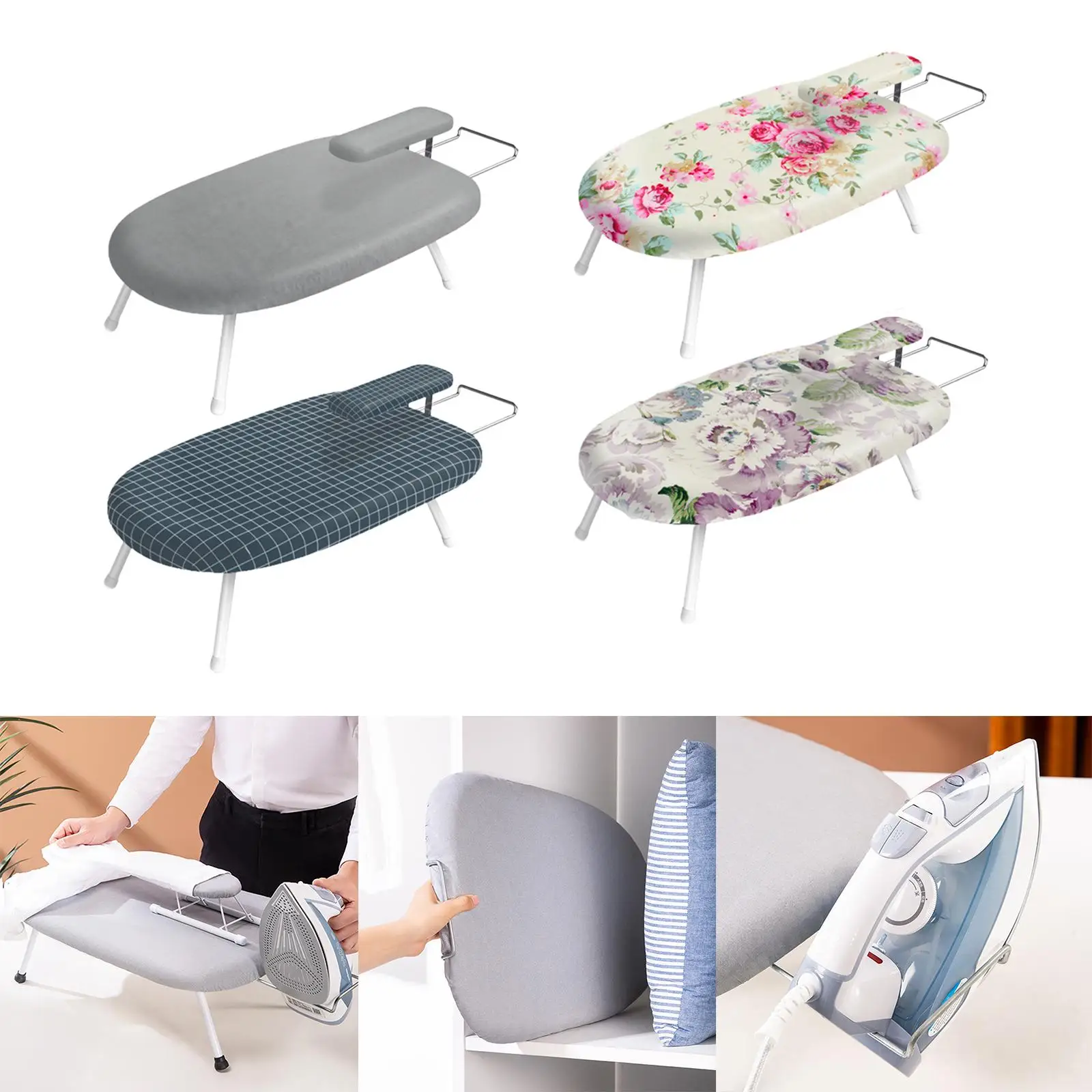 Countertop Ironing Board with Fixed Sleeve Folding Portable for Home Ironing Clothes