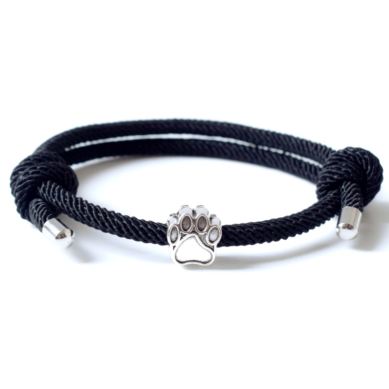 Cute Dog Footprints Charm Bracelet for Women & Men Adjustable Red String - PeticaDeals