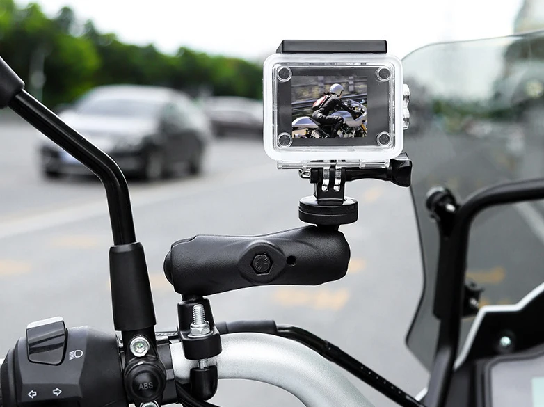 Title 12, Für GoPro Motorrad Fahrrad Lenker Rückspiegel 3...