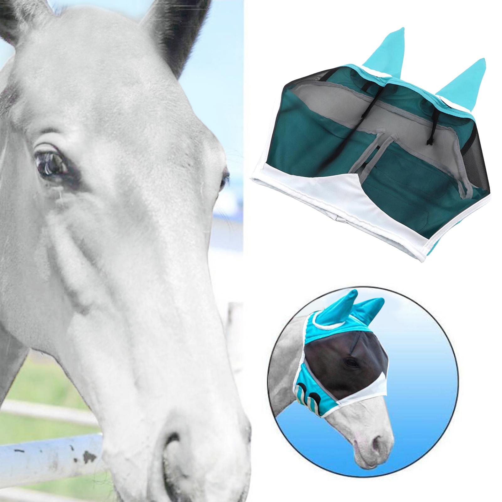 Equine Horse Fly Mask  Mesh Veil to Prevent  Insect UV Mosquitoes