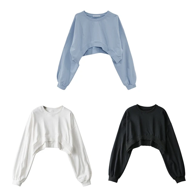 Plus Size Quick dry Long Sleeve Hoodie Crop Sports Tops - Temu New Zealand