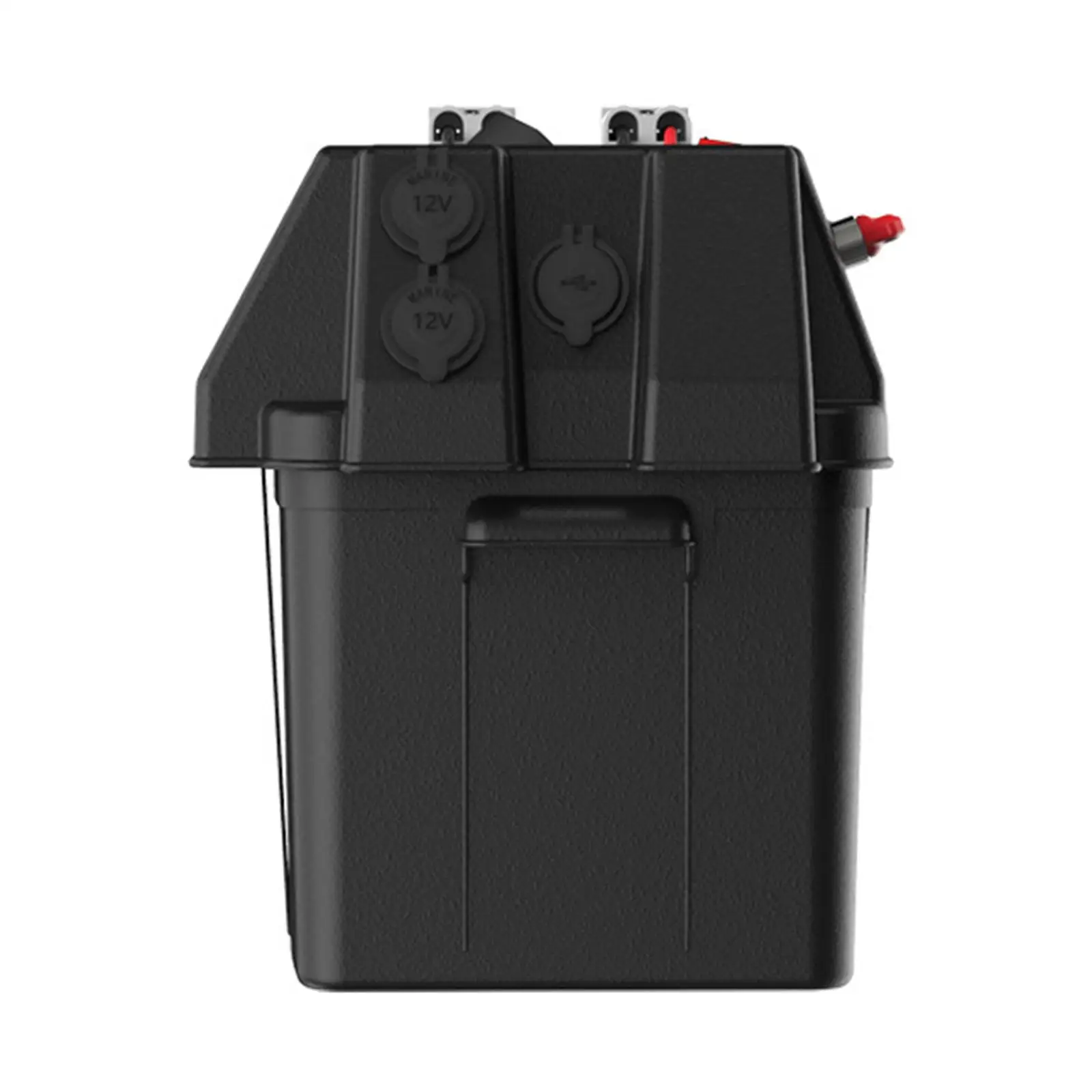 Motor Battery Box Multifunctional Easy to Carry Portable Dual USB Ports Battery Box for Travel SUV Camper Camping Trailer