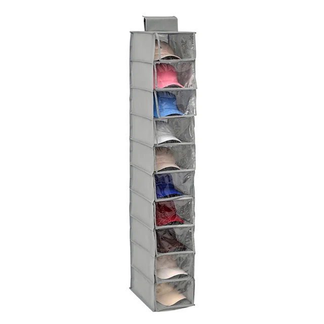 Sombrero Rack Closet Organizador Para Gorras Artículos para el Hogar 10  Estante Organizadores Colgantes Organizador Zapatero Organizador De Zapat