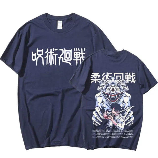 Japanese Anime Jujutsu Kaisen Fake Two Pieces Long Sleeve Tees Manga  Cartoon Inumaki Toge Graphic Summer Unisex Oversize T-shirt - AliExpress