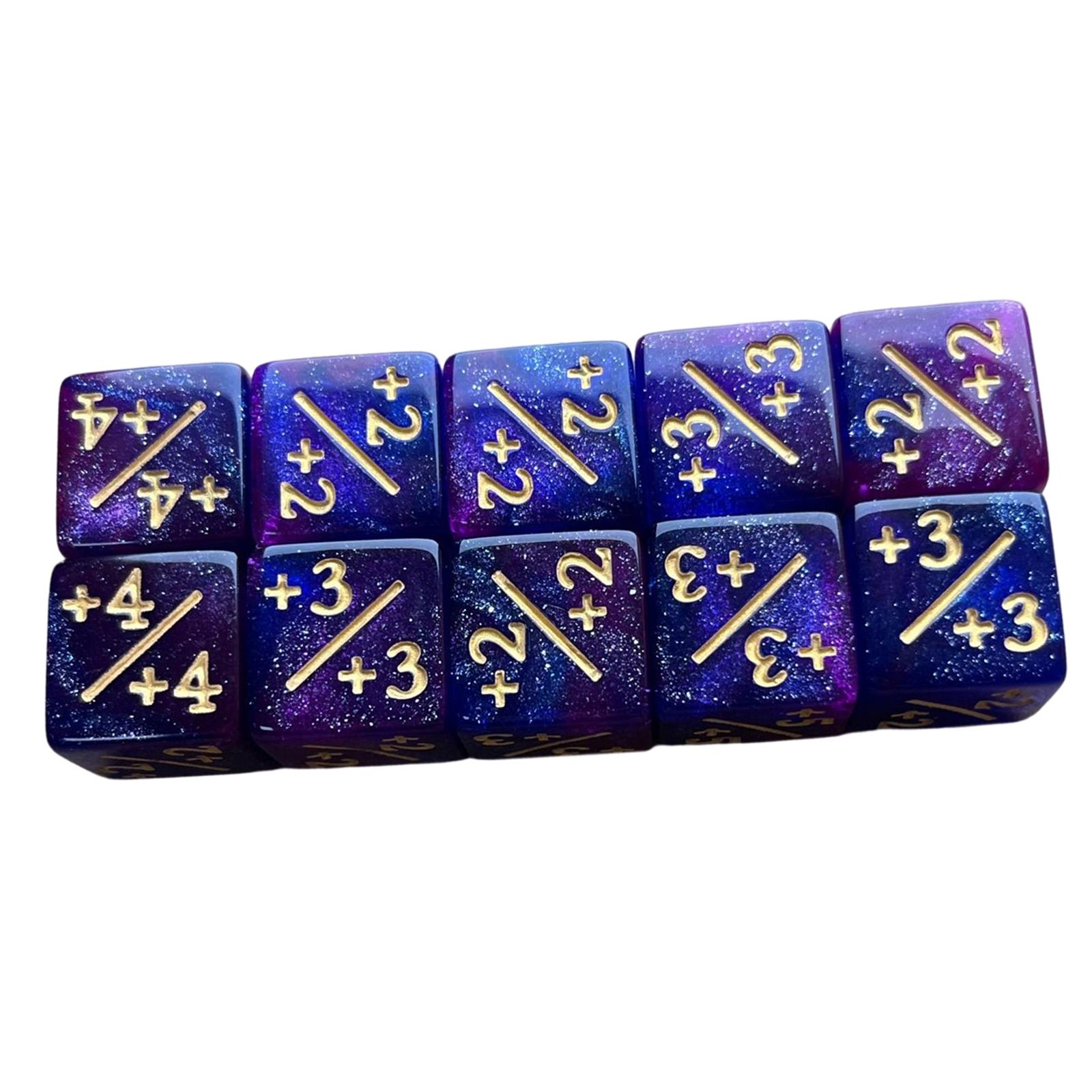 10x Symbol Dice Math Teaching Accessory Double Colors Standard Dice Square