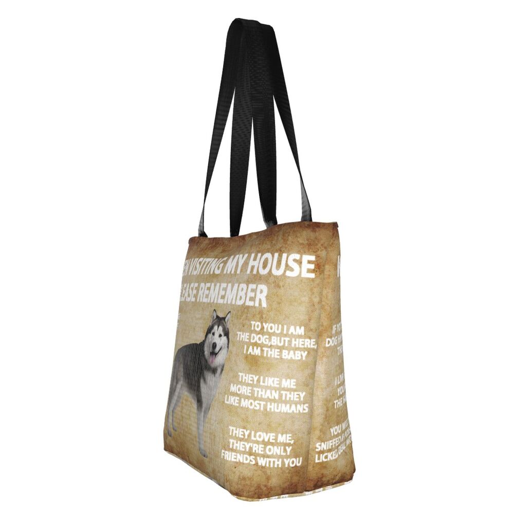 Personalizado Adorável Pug Dog Canvas Shopping Bag