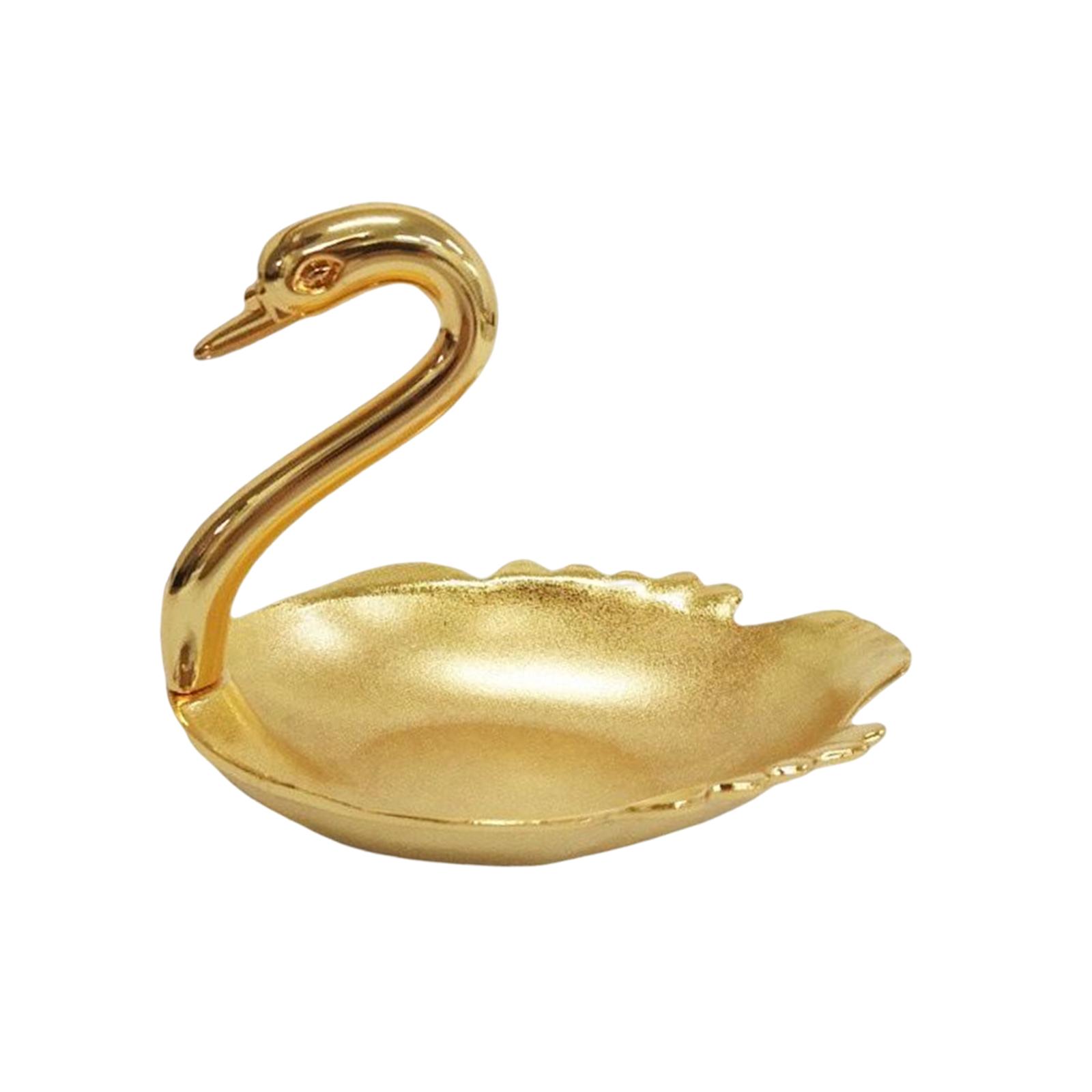 Metal Swan Shape Fruits Serving Tray Party Snacks Plate Dessert Platter Candy Dish for Hotel Dining Home Decoration