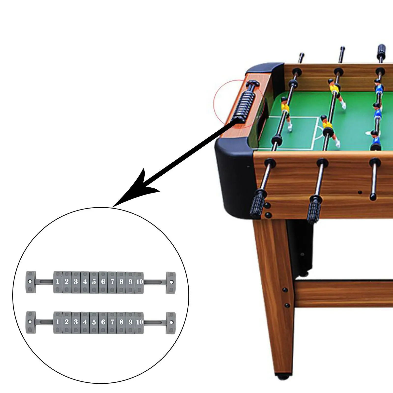 2 Pieces Foosball Counter Scoring Units Scoreboard 10 Numbers for