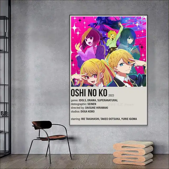 Anime Minimalist Poster Colored in 2023