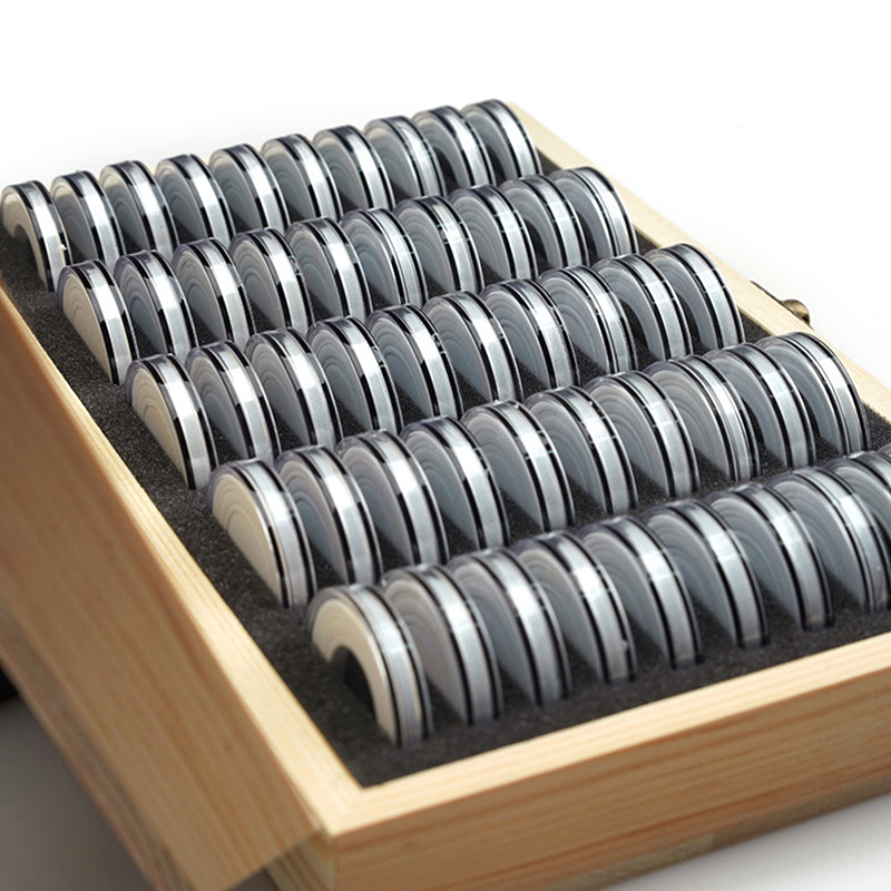 Title 6, 50PCS Coins Storage Box With Adjustment Pad Adj...