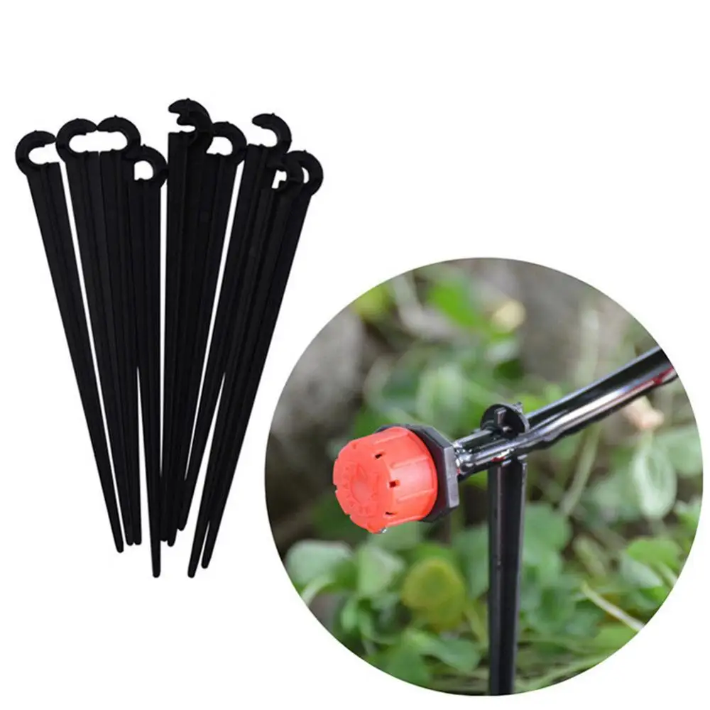 50PCS Hook Fixed Stems Support Holder for 4/7 Drip Irrigation Water Tubing Pipe 