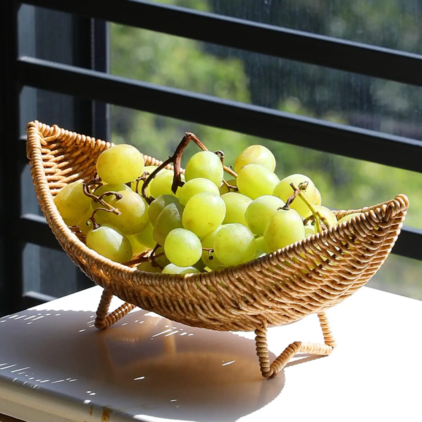 Fruit Storge Bsket, Picnic Storge Box Dessert Holder for Living Room Hotel Shelf