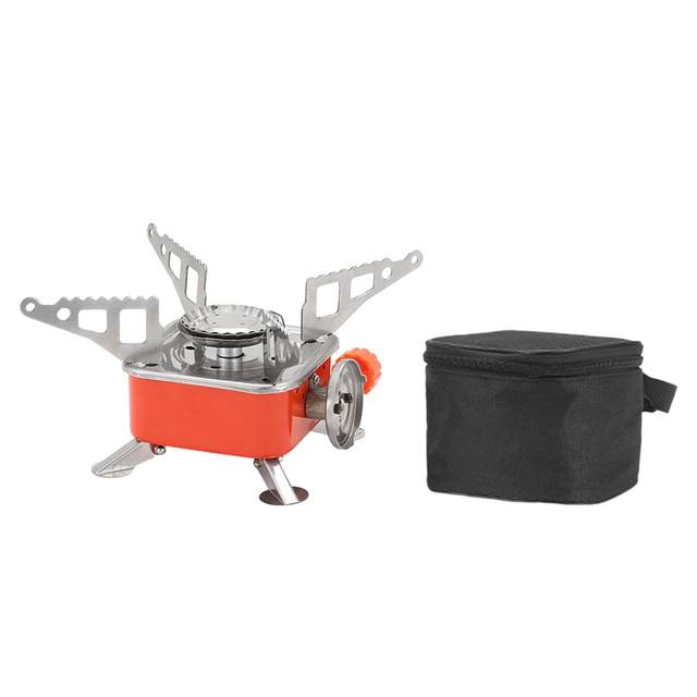 Camping Gas Stove with Piezo Ignition Camp Stove Cooker Gear for Hiking