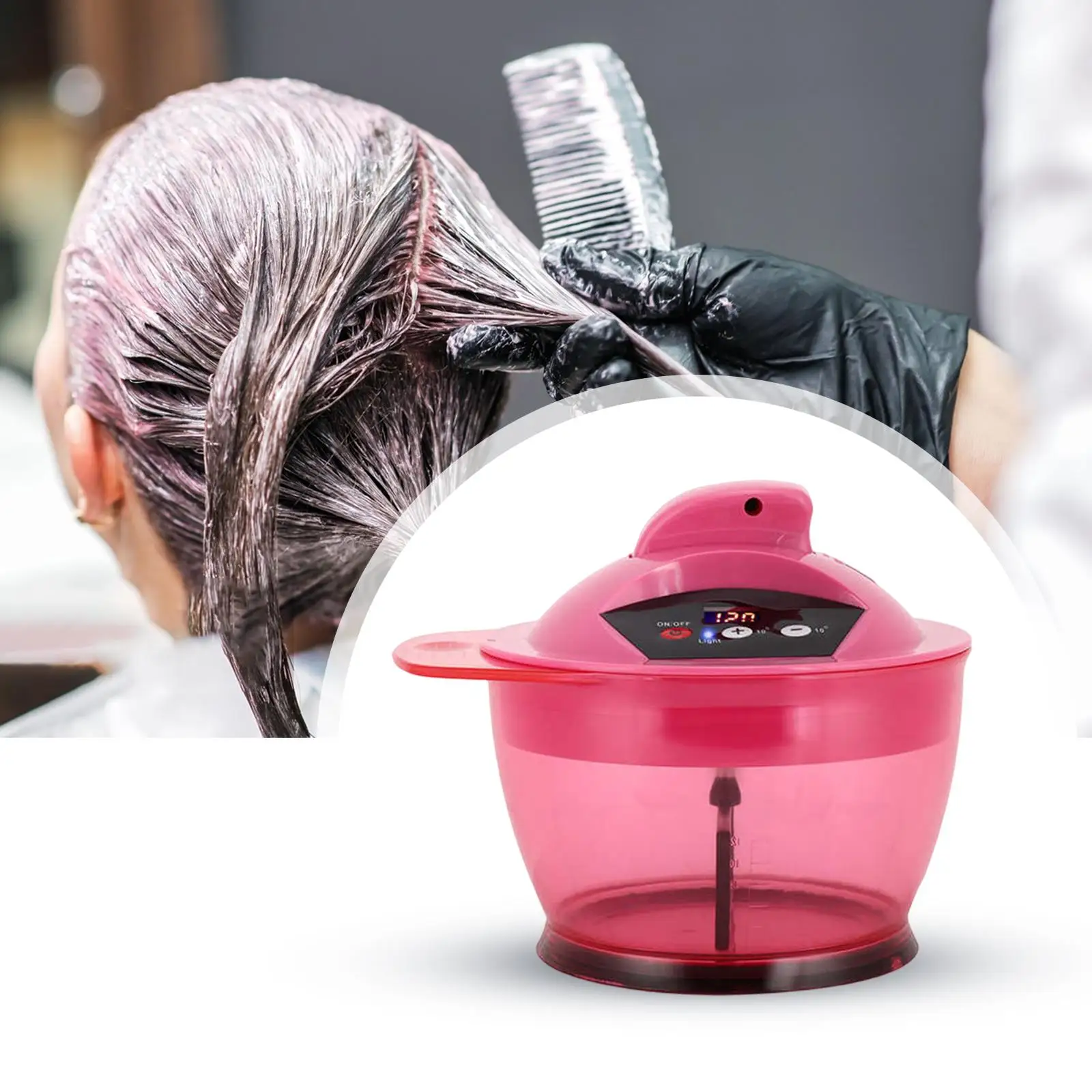 Electric Dyestuff Mixer Mixing Bowl Color Portable Dyeing Hair Dyeing Tool Hairdressing Device for Hair Coloring Barber Shop