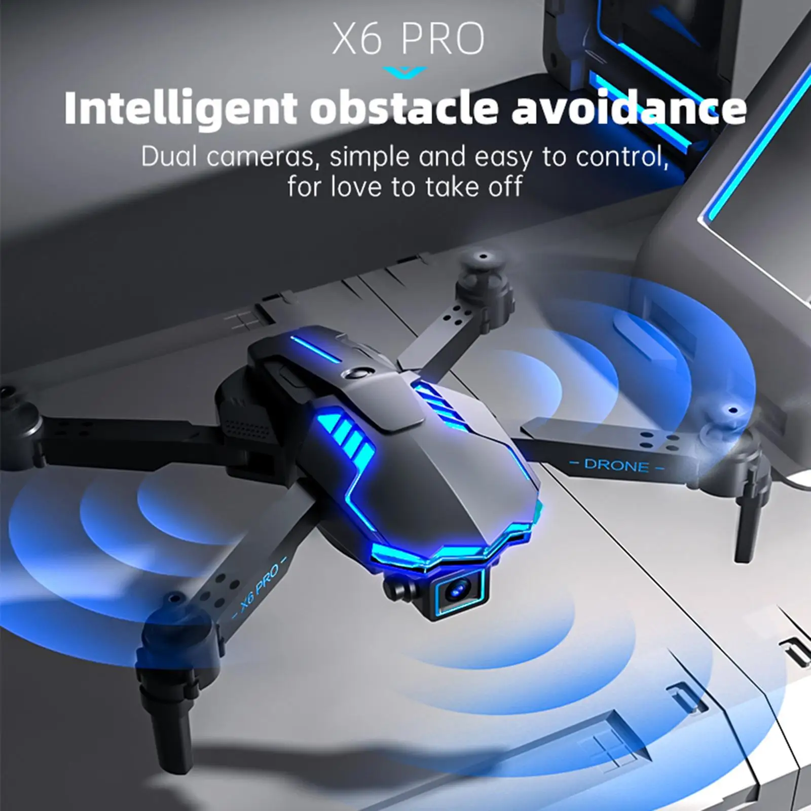 Portable RC Drone Quadcopter Kids Adults Gifts Altitude Hold Lightweight