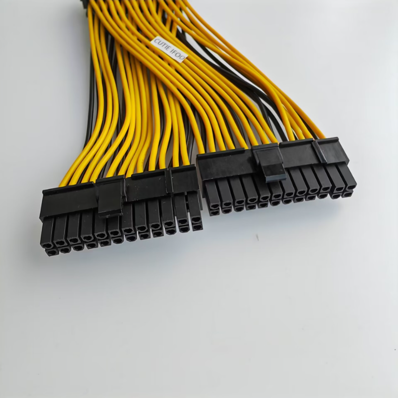 1 bis 2 Port PSU Netzteil 24-Pin Splitter Kabel 24pin 20+4 für Dual ATX Motherboard Buchse auf Stecker Y Adapter Verlängerungskabel – Detail 4