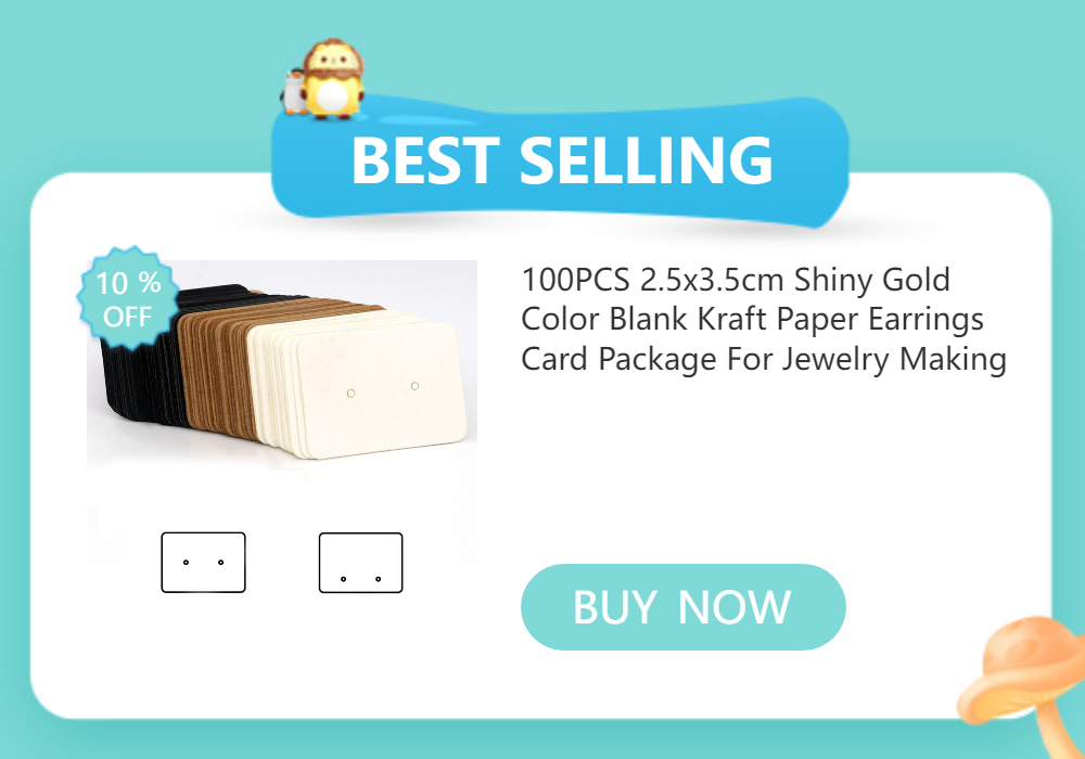 50PCS 5x5cm Square Blank Label Tags Earrings Necklace Holder Jewelry Card Packages For Small Business DIY Accessories Supplies