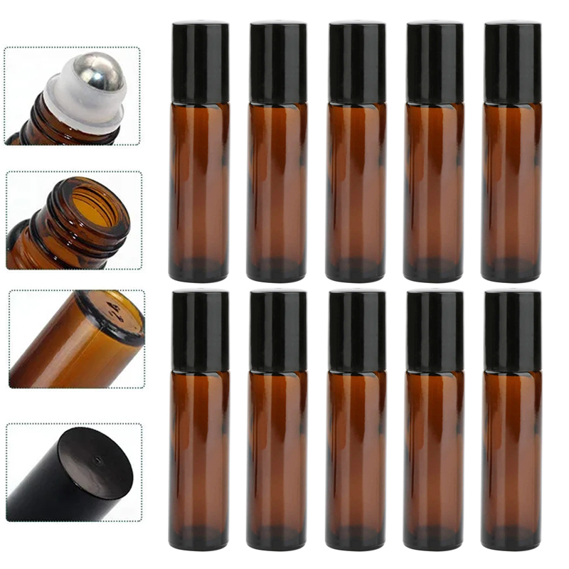 Best of 10 / 20Pcs 10ml Empty Amber Thick Roll On Glass Bottles With Stainless Steel Roller Ball For Essential Oil Refillable Bottles Reviews & Tips