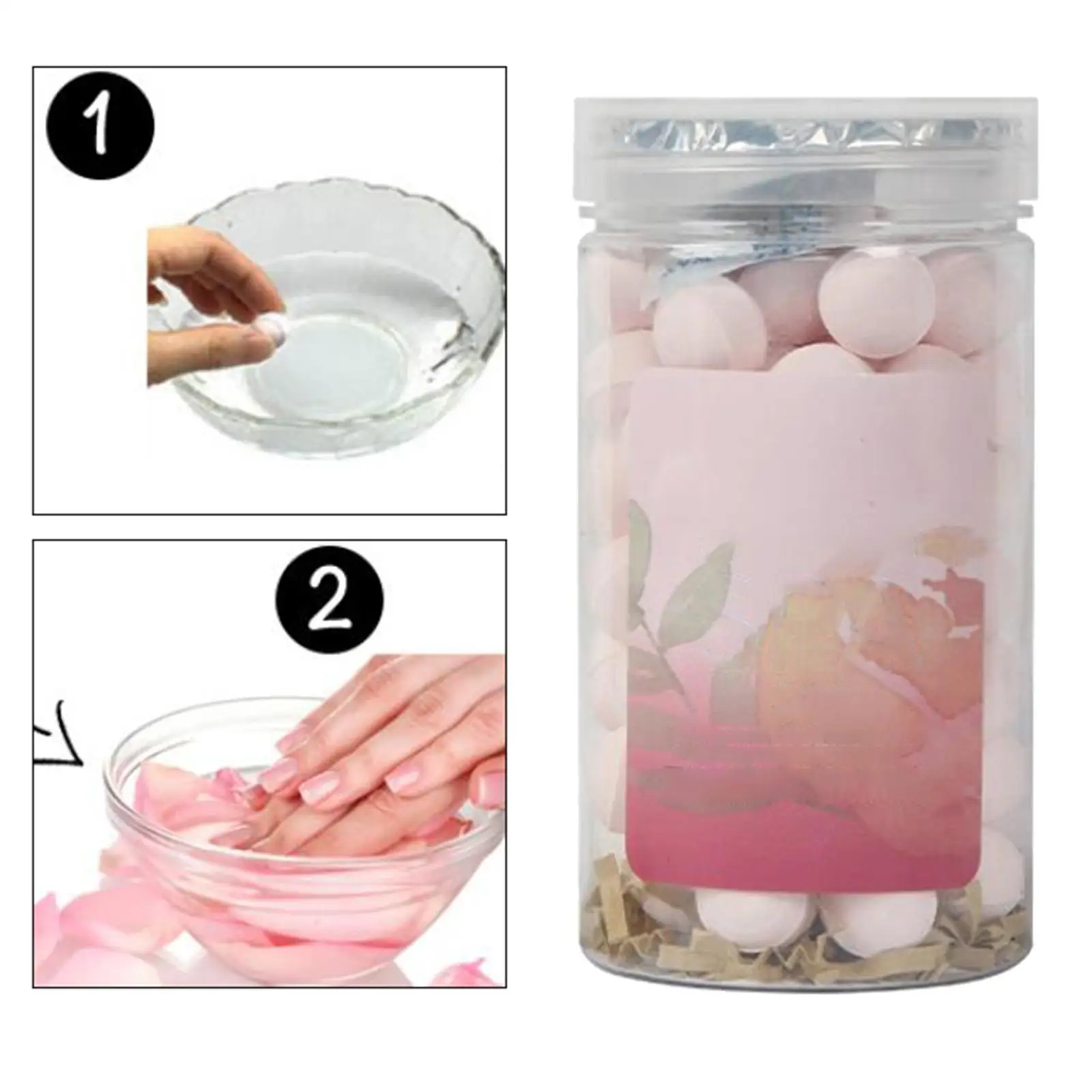 80Pcs Effervescent Balls Nail Cleaner Remove for Care