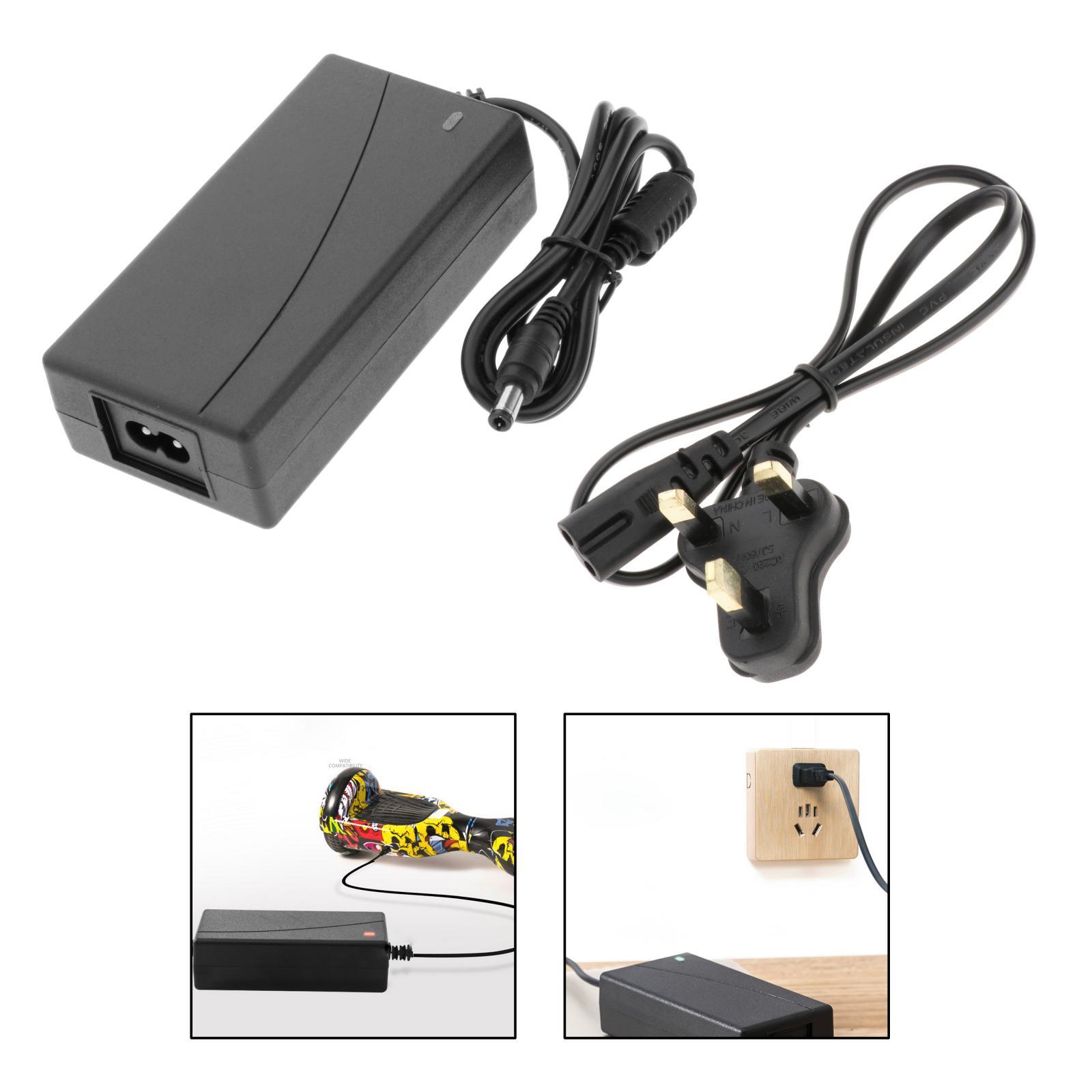 DC 5.5mm 42V Battery Charger Compatible with Electric Scooter Skateboard
