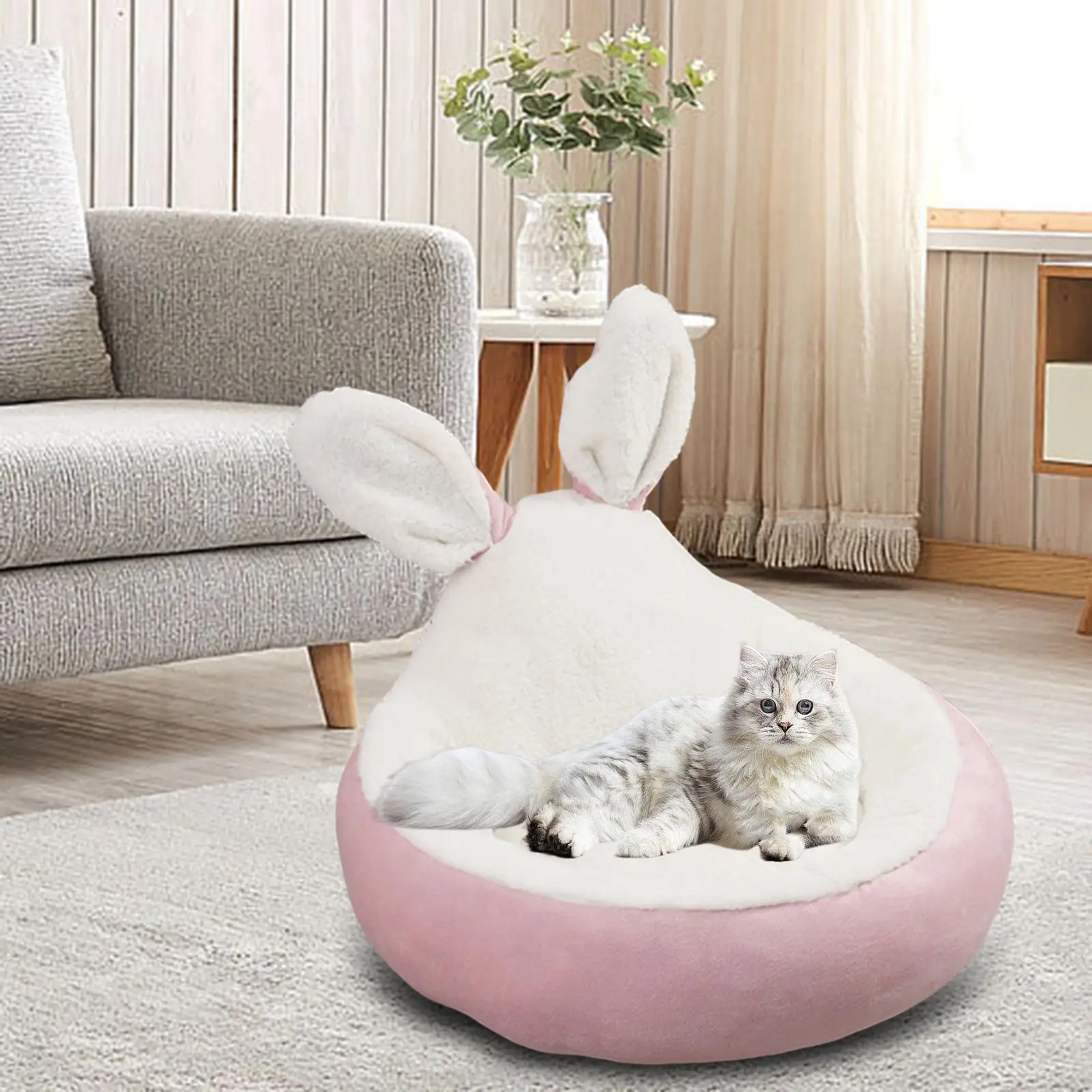 Dog Bed Anti Slip Bottom Cat Sleeping Pad Cushion Comfortable Winter Warm Nest Self Warming Pet Bed Puppy Kennel for Indoor Cats