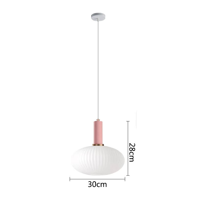 lampe led suspendue en verre au design nordique minimaliste blanc idéal pour une salle manger ou une chambre coucher