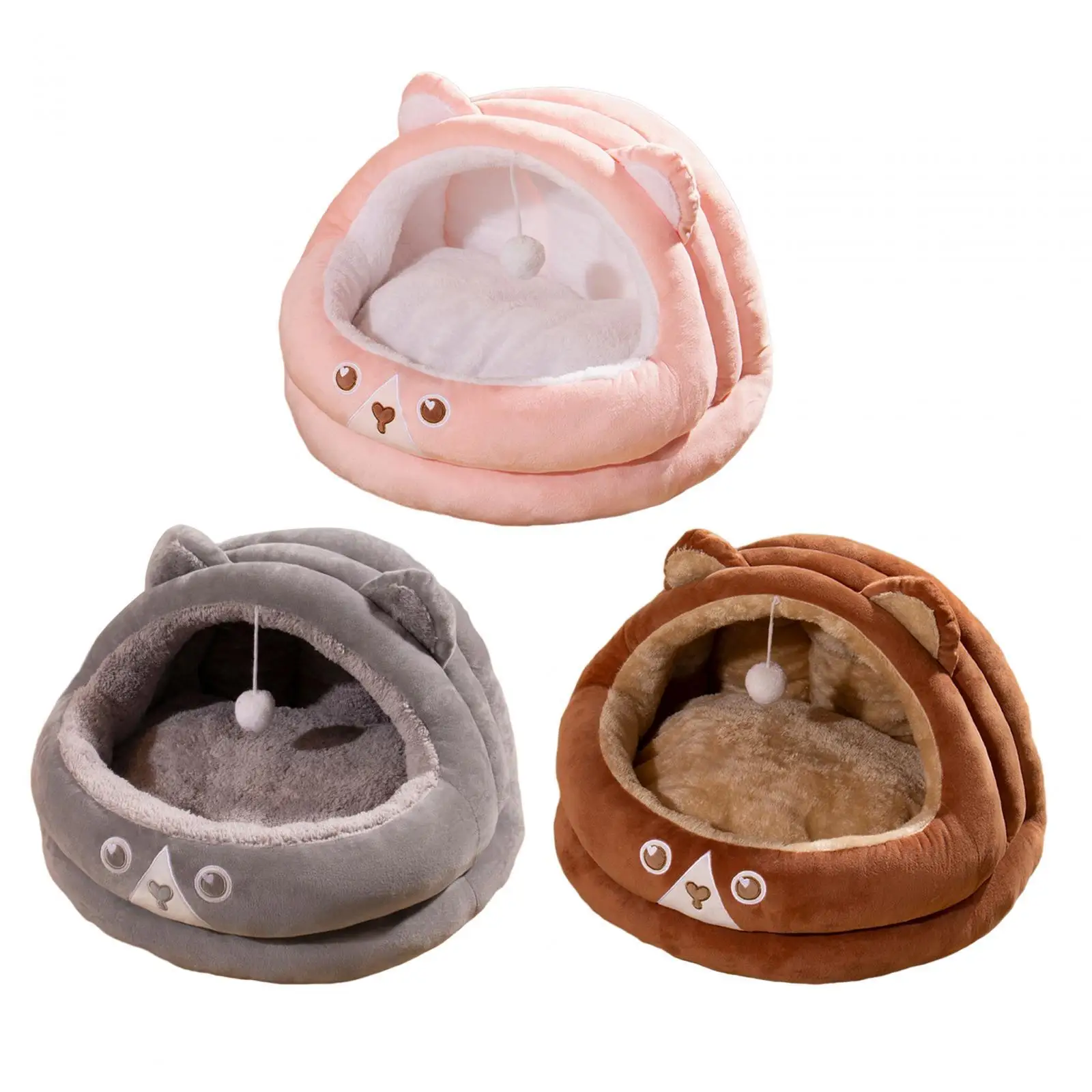 Dog Cat Bed Furniture Indoor Snooze Kennel Indoor Cats Soft Autumn Winter Semi Enclosed Pet Cat Nest for Cats Dog Puppy