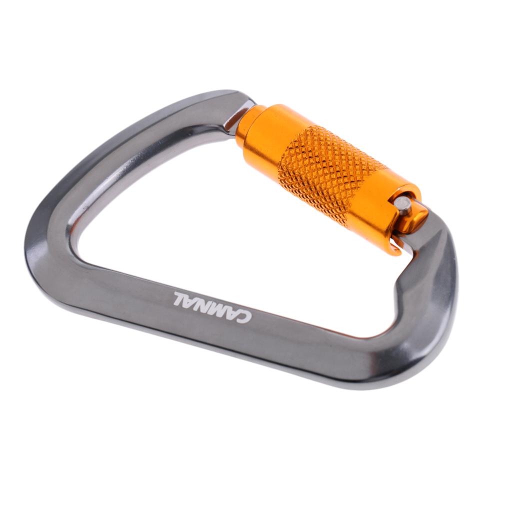 25KN / 6720Lb D Carabiner Twist Locking Safety Gate Karabiner Hook