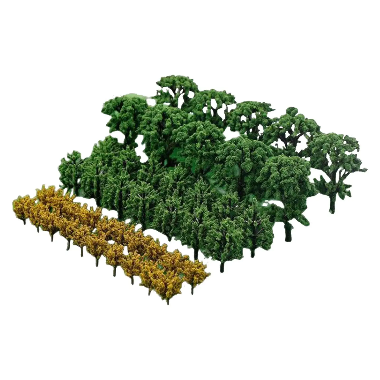 50Pcs Simulation Scenery Tree Mixed Model Trees for Fairy Garden Micro Landscape Sand Table DIY Material Accessories