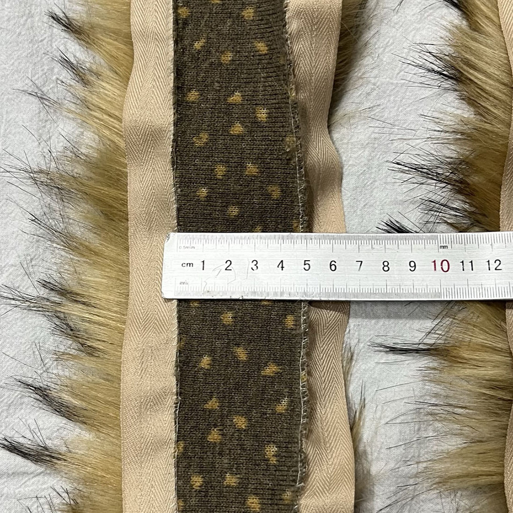 Description Picture 4 of item1PC 1M Imitation Raccoon Dog Hair Wool Top Lace DIY Fur Collar Lace Autumn Winter Clothing Accessories For Scarf Hat Coat
