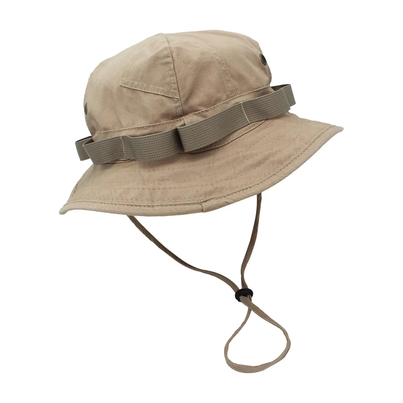 Bucket Hat, Breathable with Strings Durable Dechable Protective Fishing Hat for Camping