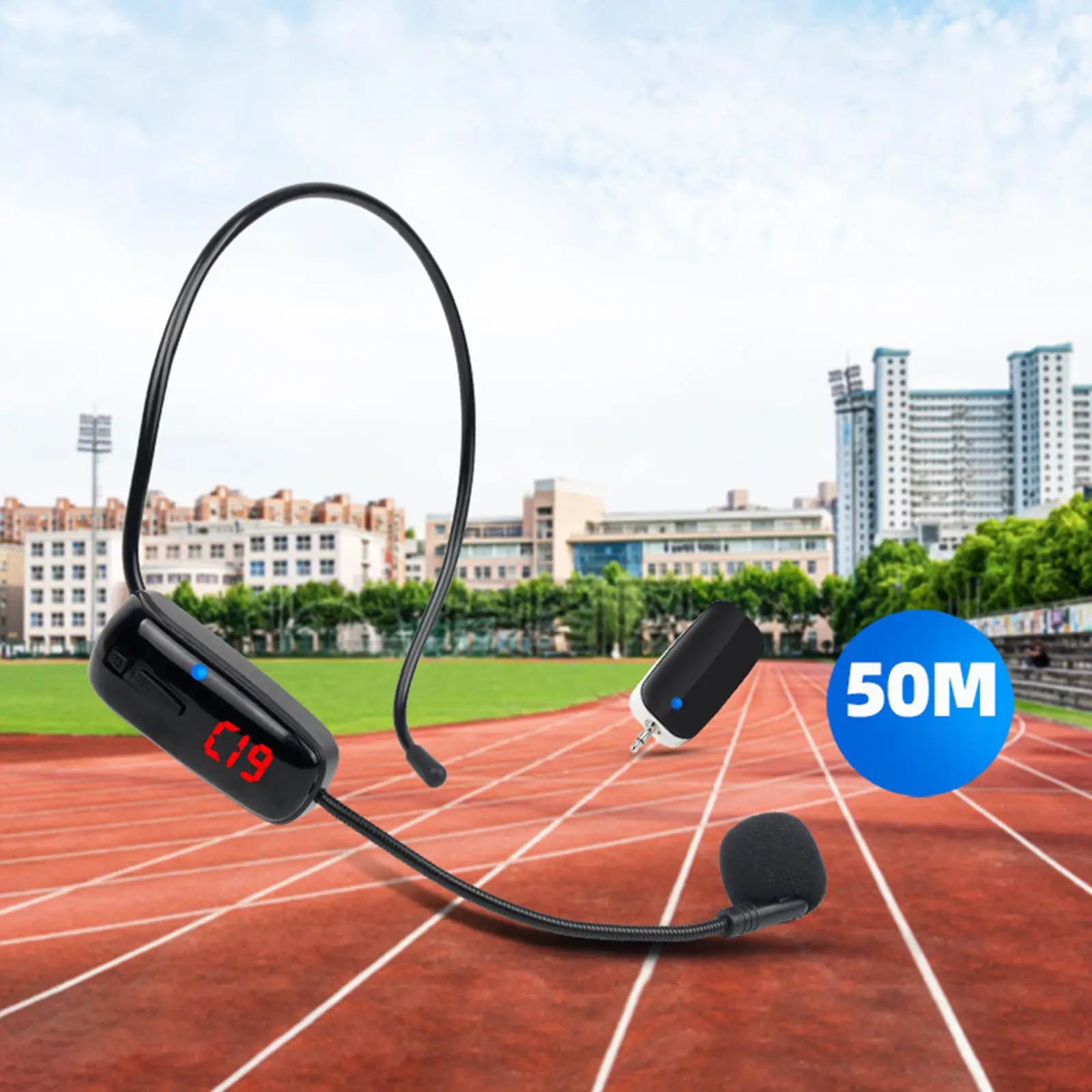 Microphone Headset Mic Wireless for Loudspeaker Flexible Professional 2.4G