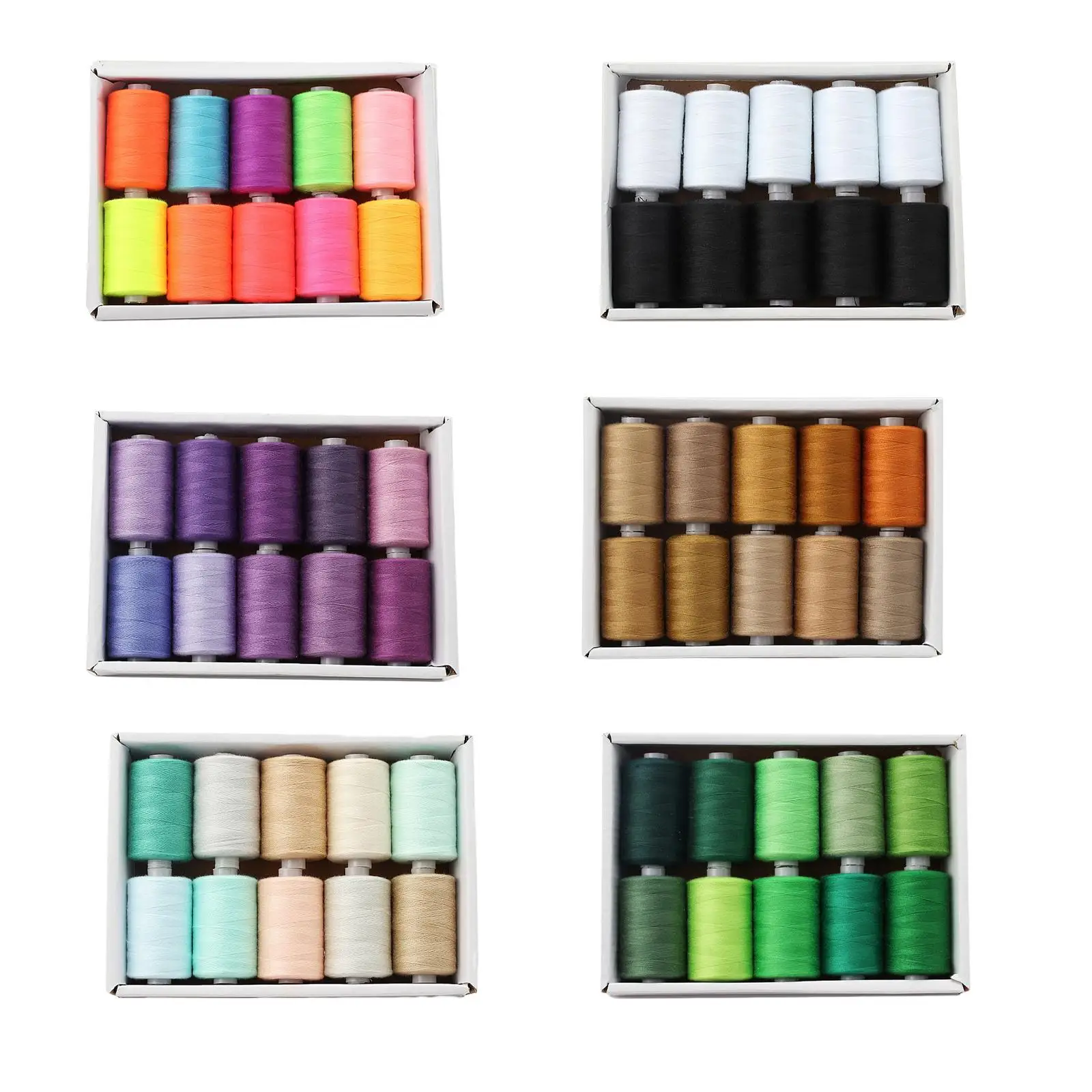 12Pcs Sewing Threads Set Polyester Threads Assorted Colorful 1000 Yards for Sewing Machine Embroidery Machine All Purpose
