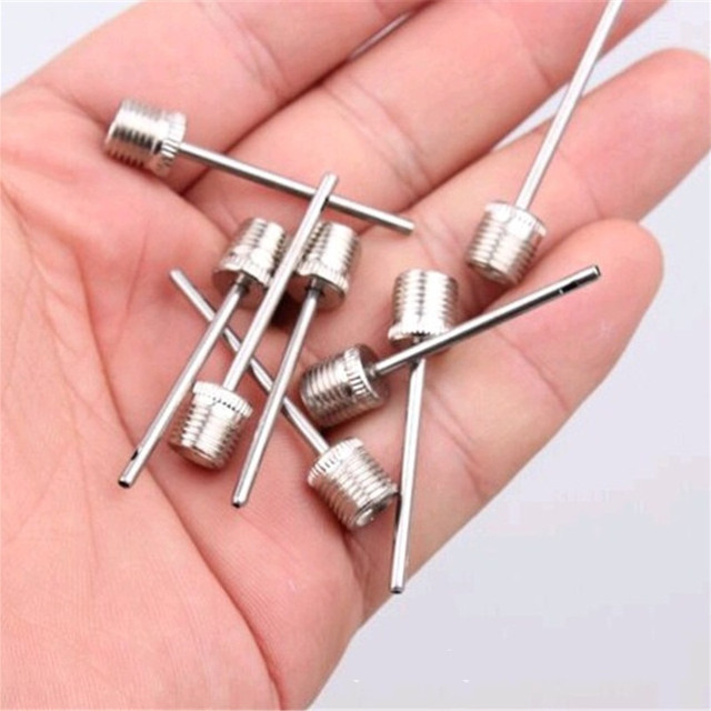 10 Aiguilles De Pompe En Acier Inox - Pour Ballons Football, Basketball, Volleyball | Trous Latéraux