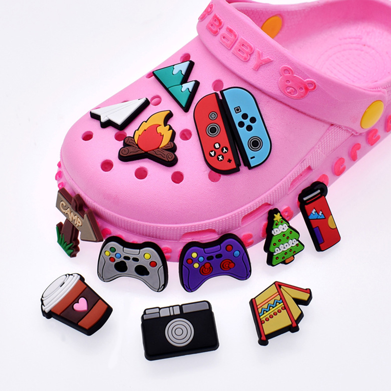 Camping Shoe Charms for Crocs Accessories Men Badge Women Clogs Buckle Kids Pins Shoes Decoration Jeans Party Favors Shoes