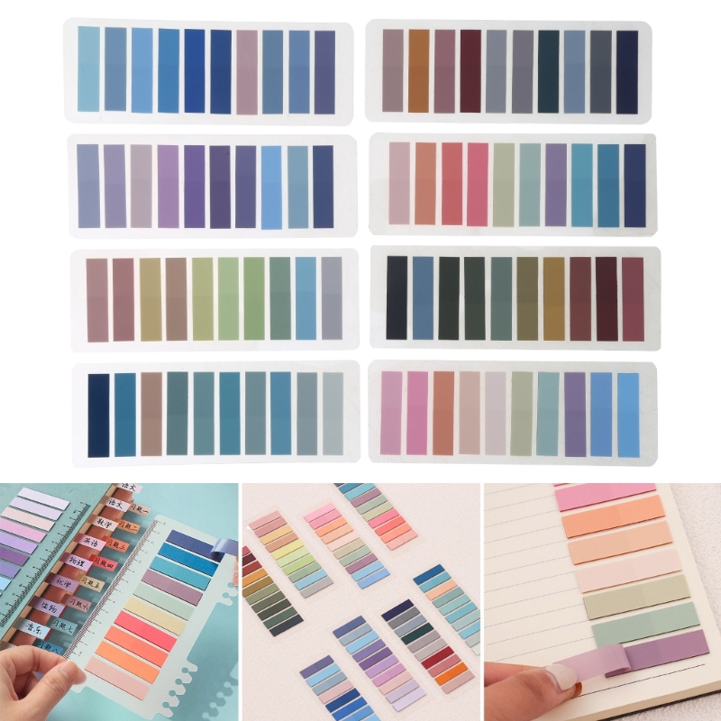 1600 Stück Sticky Tabs, 8er Pack Transparent Indizes Tabs, Buch Anmerkungen Kits, Buch Tabs Flaggen, farbige Sticky Page Marker – Detail 2