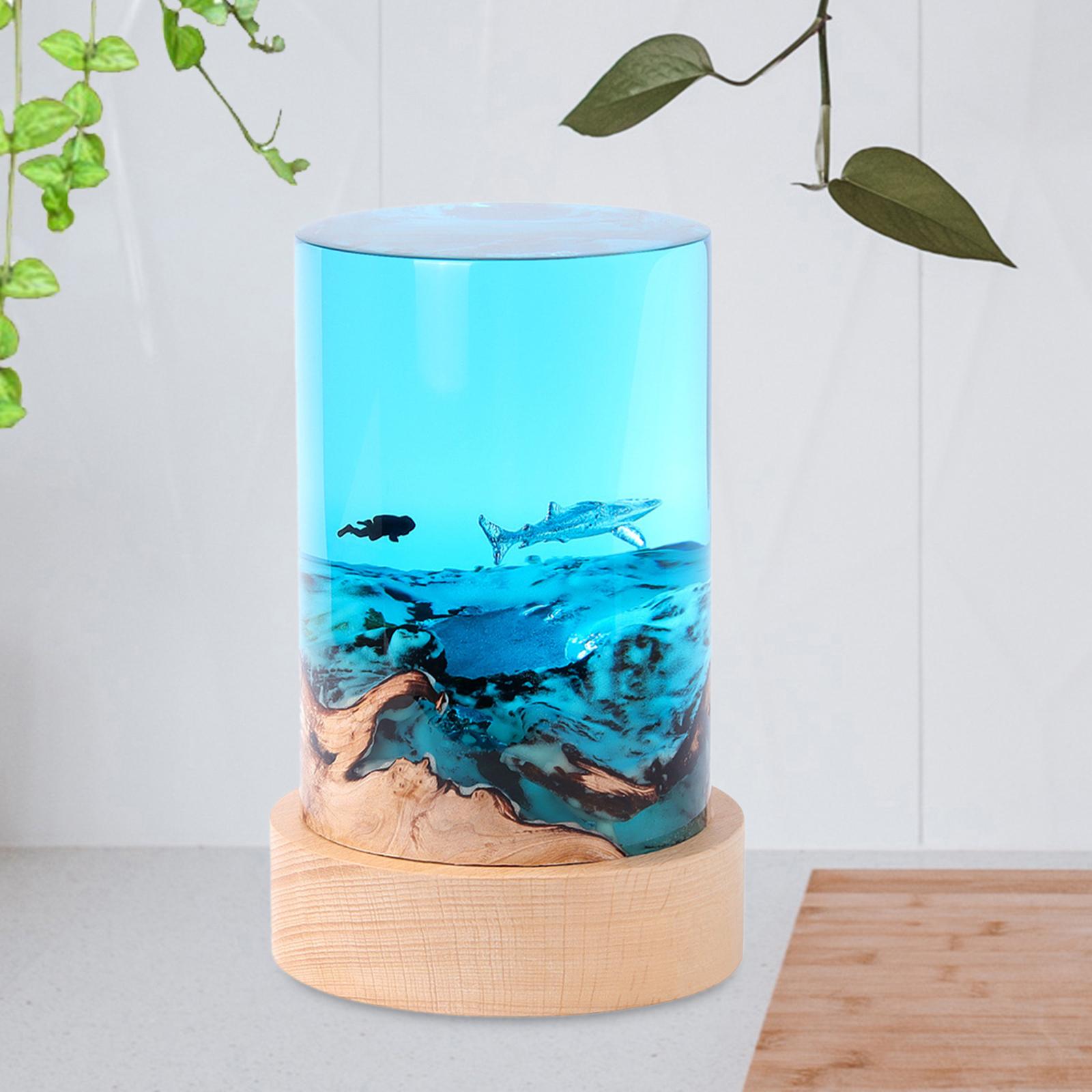 Resin Night Light Novelty Sleeping Romantic Table Diver Sculpture Decoration