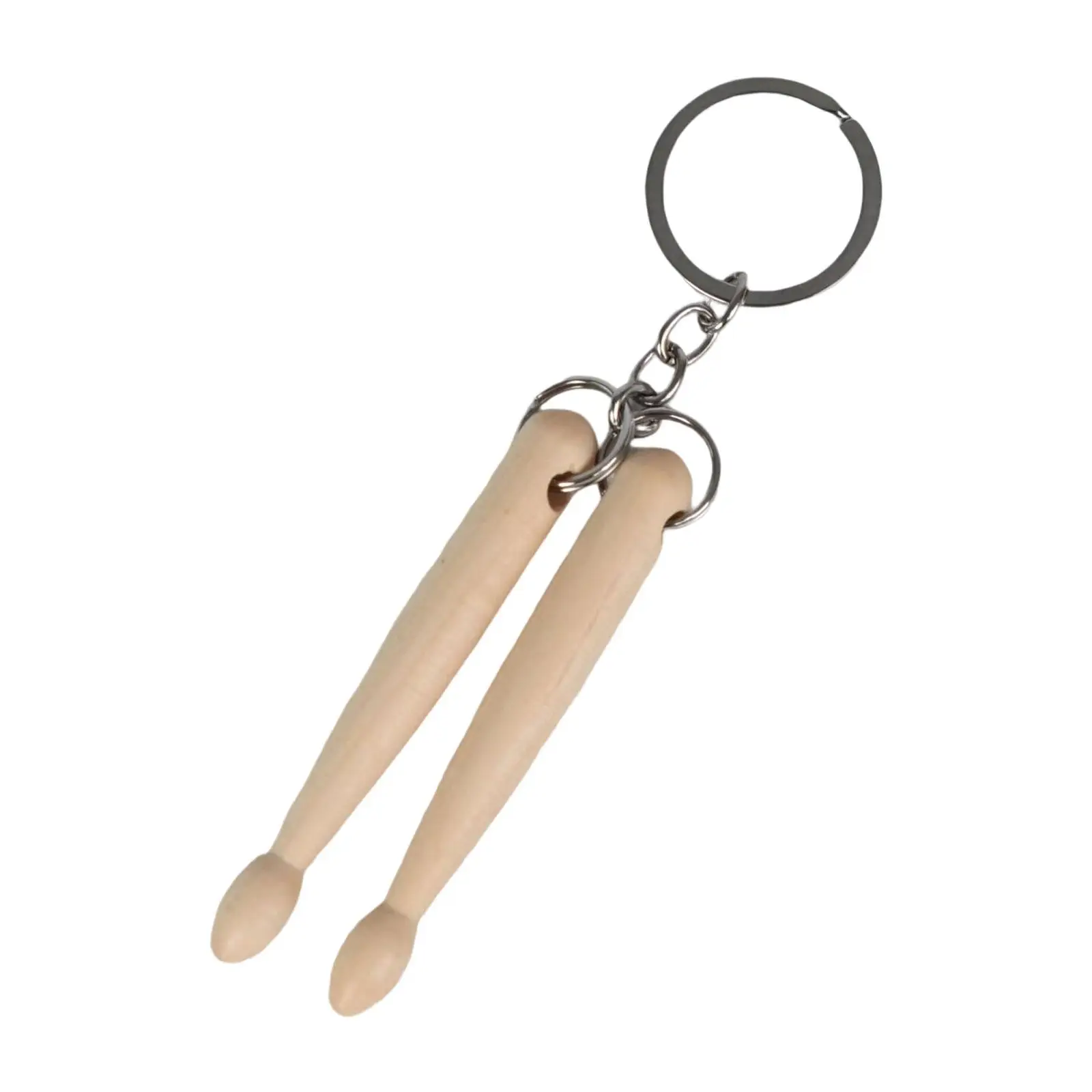 Portable Drumstick Keychain Wood Keychain Gadget Musical Instrument Toys Wood Drumsticks Percussion Keyring for mother Day Gift