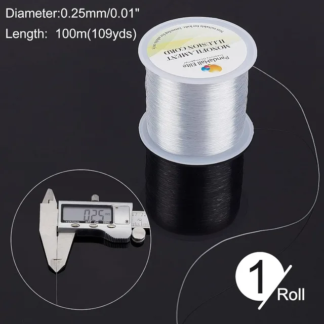 109 Yards Clear Fishing Line, 0.25mm 328ft Invisible Nylon Thread String  Crystal String Craft Bead Wire Cord - AliExpress