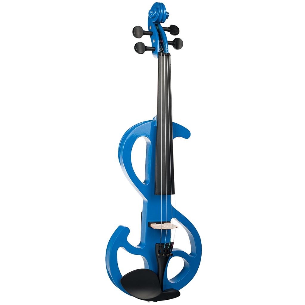 Title 2, Violino elettrico 4/4 full size blu con custodi...