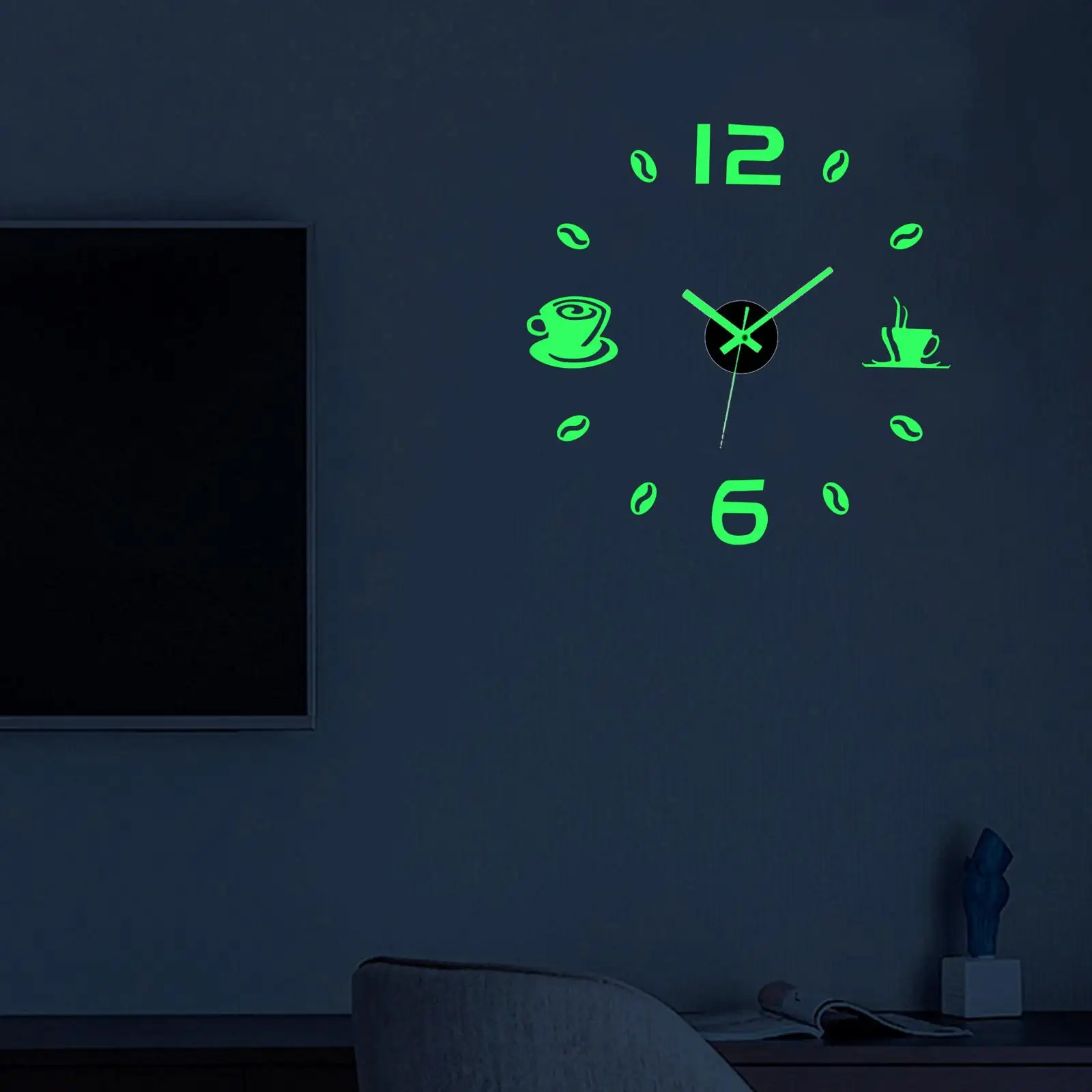 Luminous Frameless DIY Wall Clock Stickers Non Ticking Mute 3D Mirror Wall Clock Elegant Decals Quartz Clock for Home Bathroom