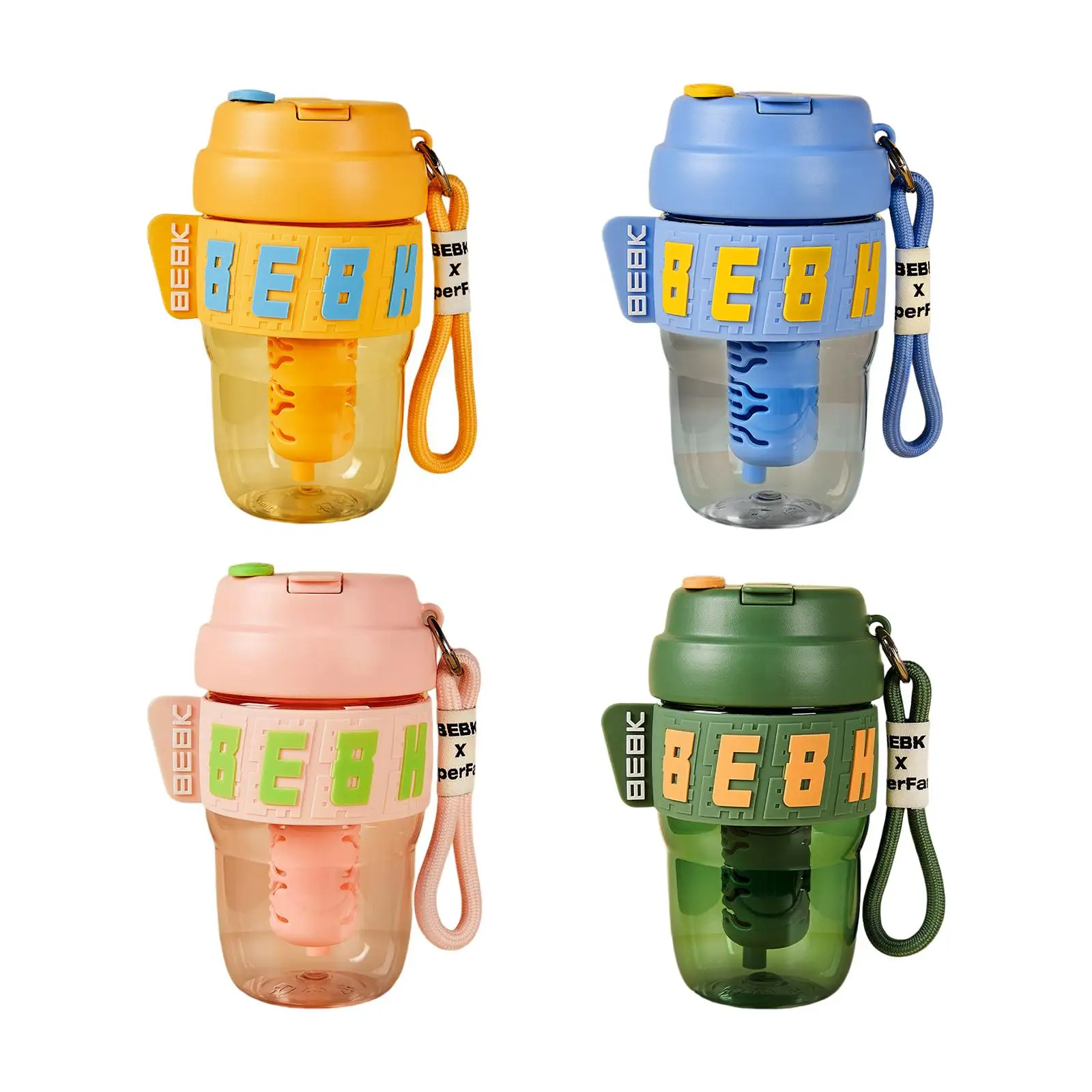 Water Cup Coffee Cup with Lid 19.6oz with Handle Strap Portable Water Bottle