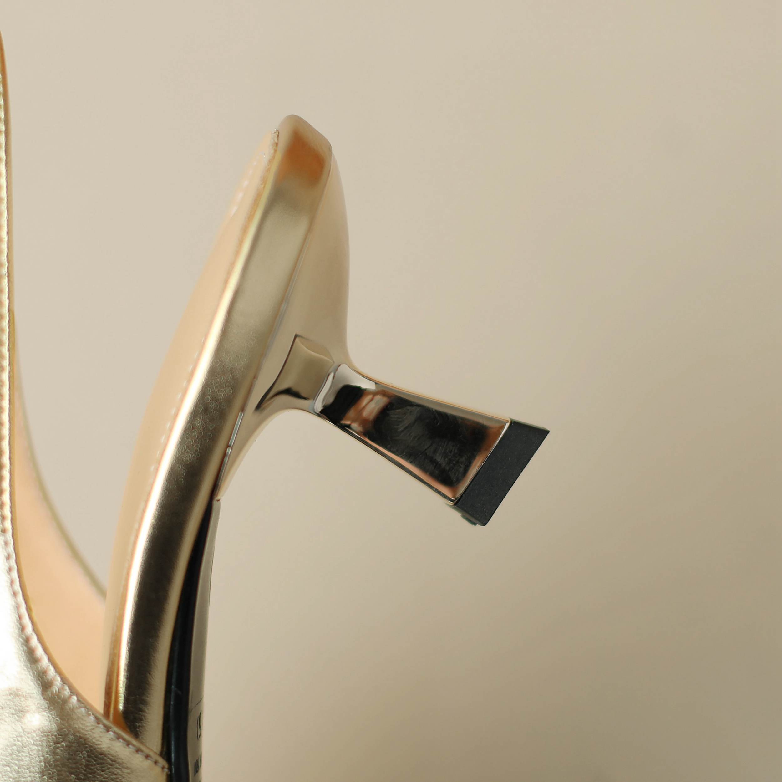 Krazing Pot Cow Leather Slip On Slingback Silver Color Peep Toe Summer Shoes Preppy Style Gorgeous Thin High Heels Sandals Women