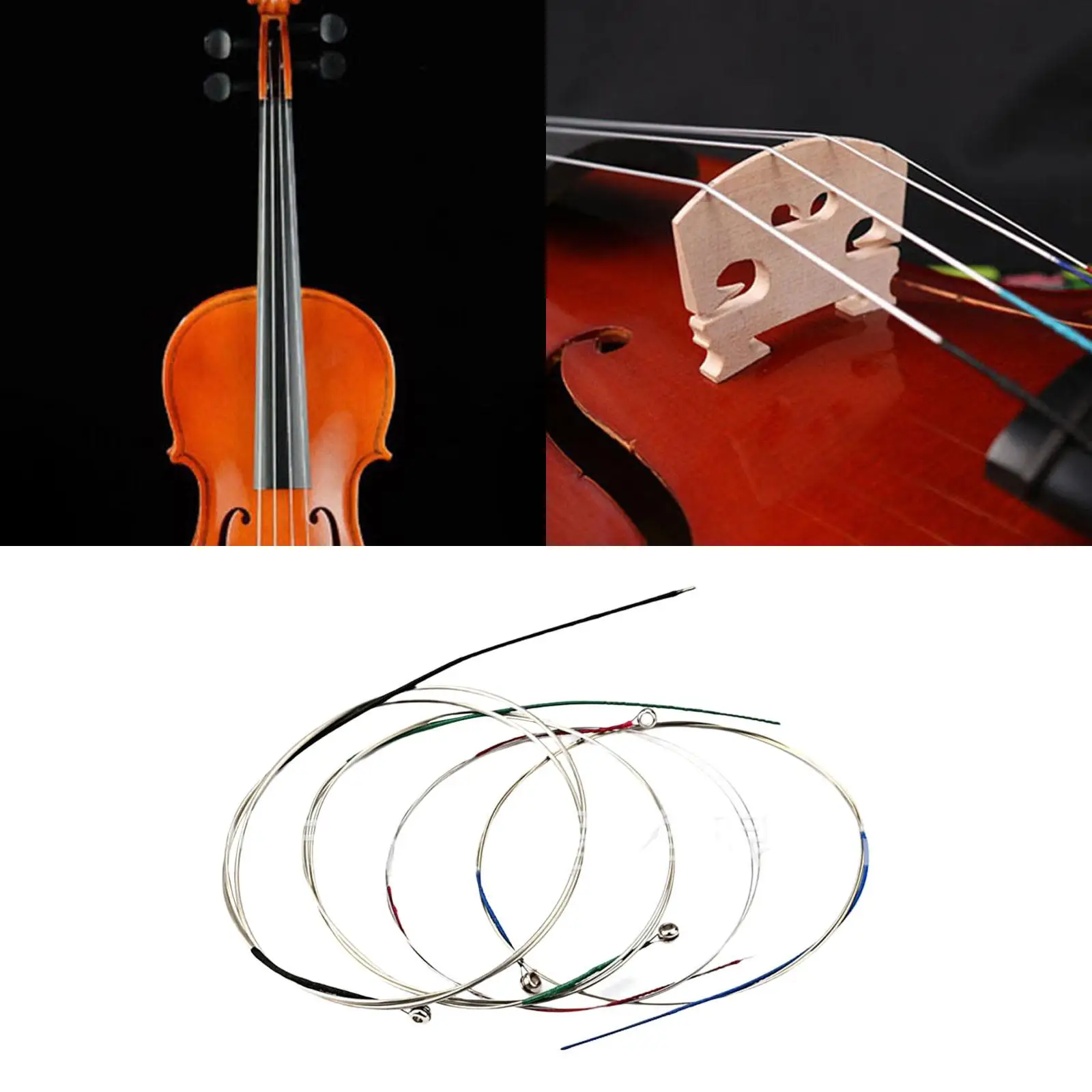 Viola Strings chrome Wound ADGC Full Set Wire Ball End