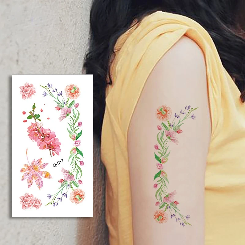 Татуировка женская графика тату-рукав цветы и орнамент | Art of Pain