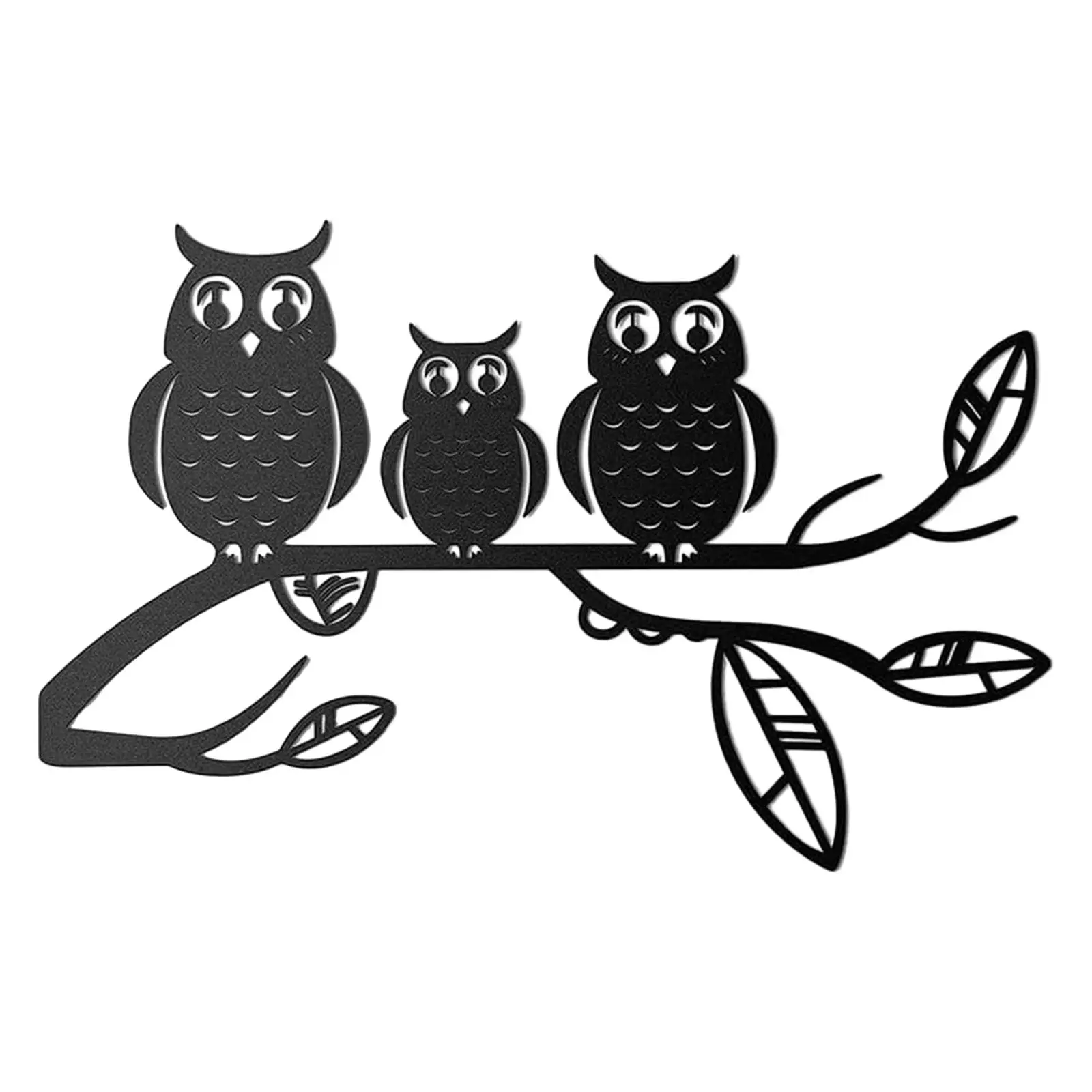 Owls Metal Wall Art Decor Rustic Iron Wall Decoration Home Decor Ornament for Front Door Farmhouse Garden Fence Living Room